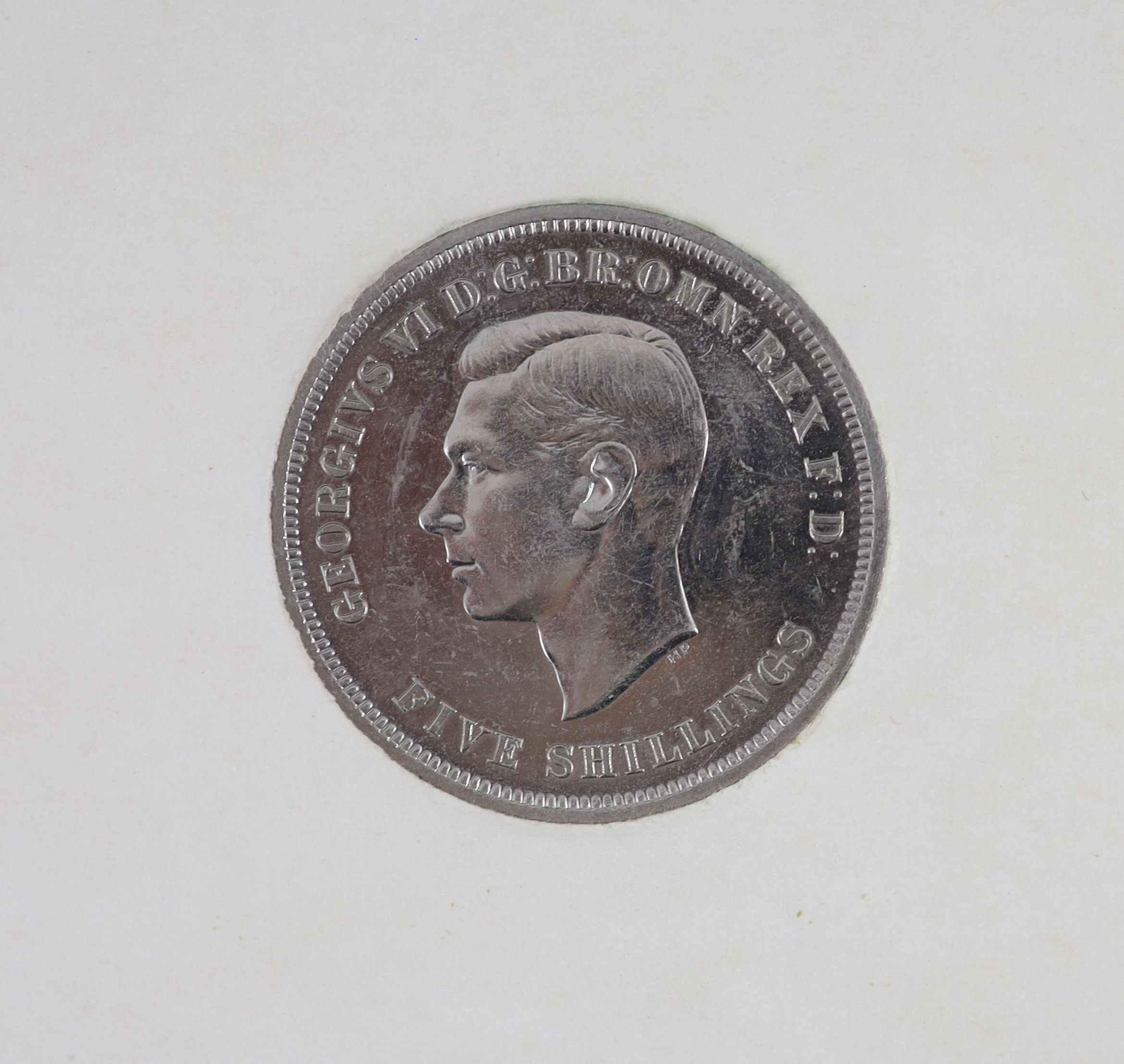 George VI specimen coin set for 1952, second issue, and a Festival of Britain Crown, 1951